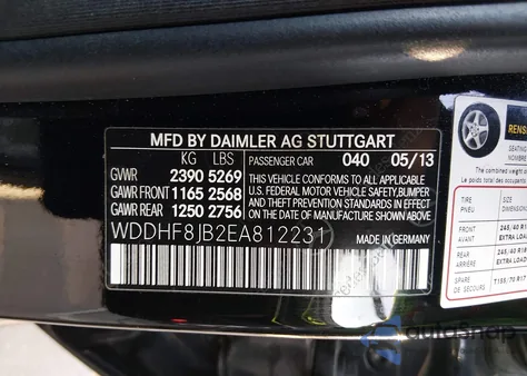 2014 Mercedes-Benz E 350 4Matic из США, поврежденный, VIN WDDHF8JB2EA812231